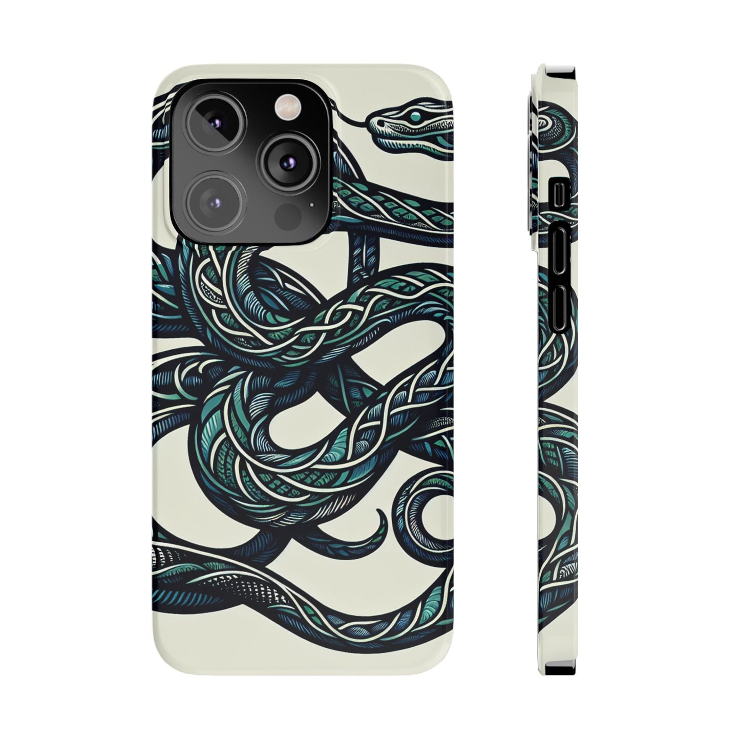 Artistic Snake Slim Phone Case - Unique Design for Nature Lovers