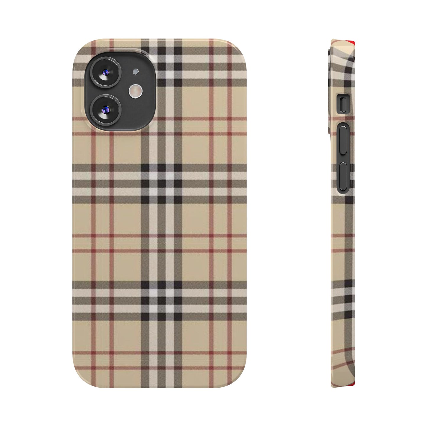 Classic Plaid Slim Phone Case - Stylish and Durable Protective Cover