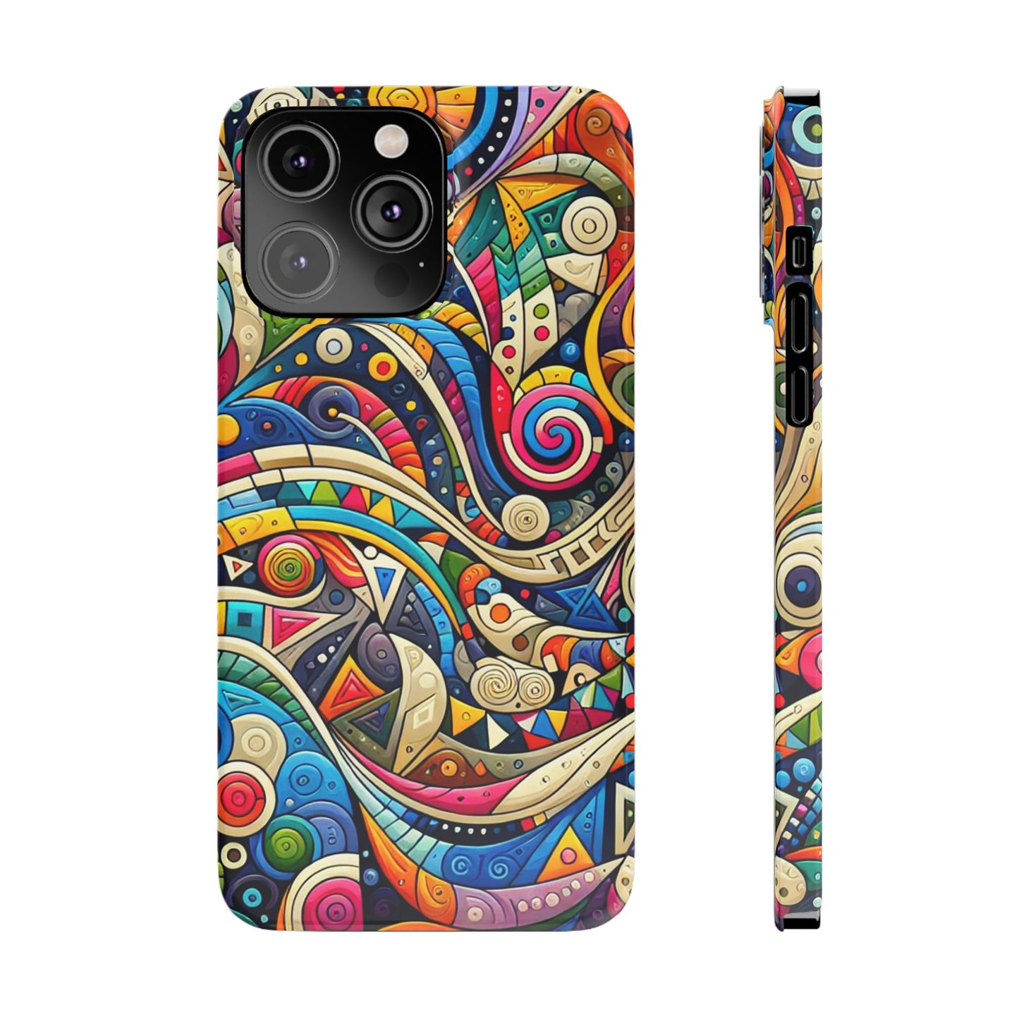 Colorful Abstract Slim Phone Case - Creative Art Design