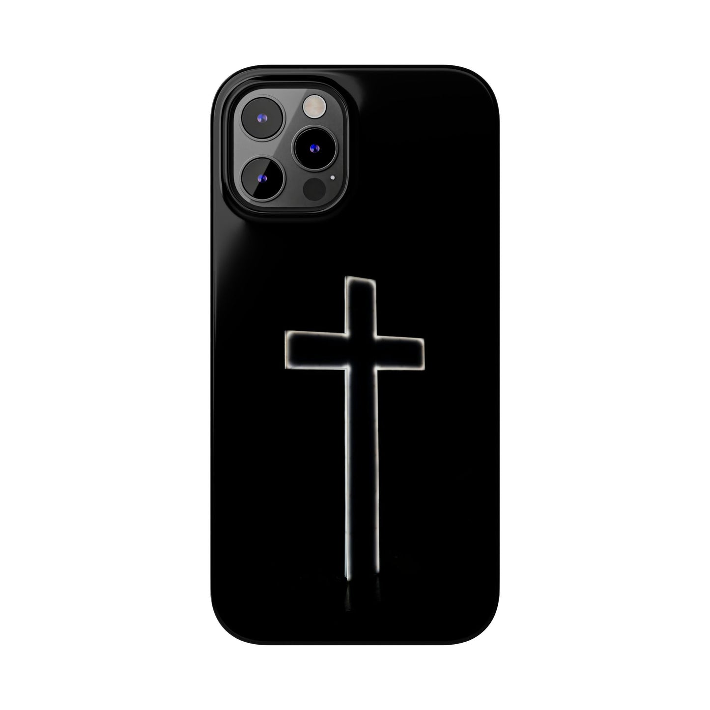 Inspirational Slim Phone Case with Cross Design