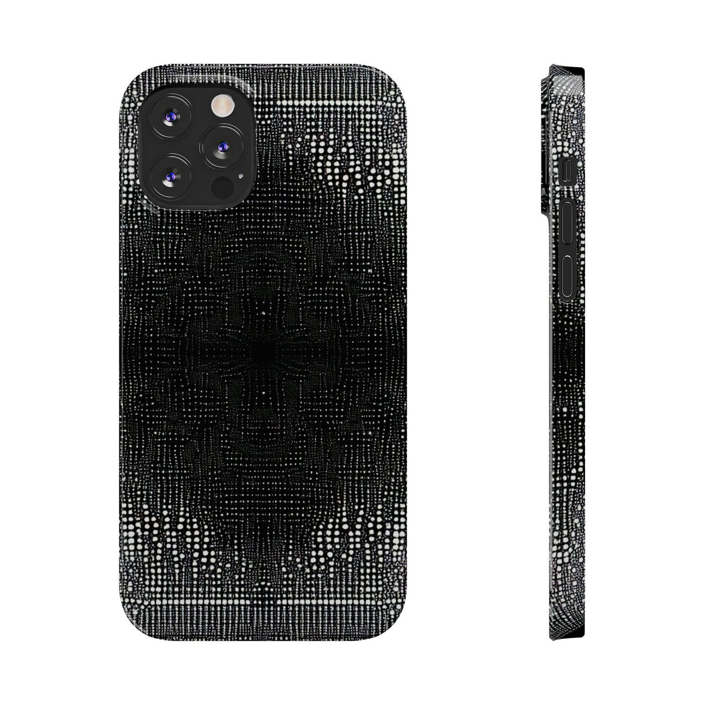 Glamorous Black Diamond Pattern Slim Phone Case