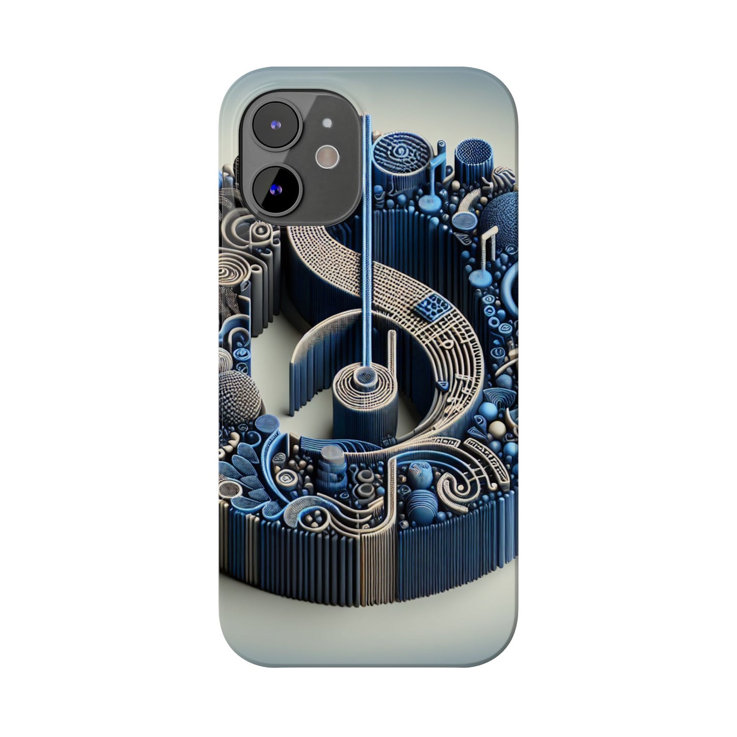 Abstract Musical Note Slim Phone Case - Modern Design for Music Lovers