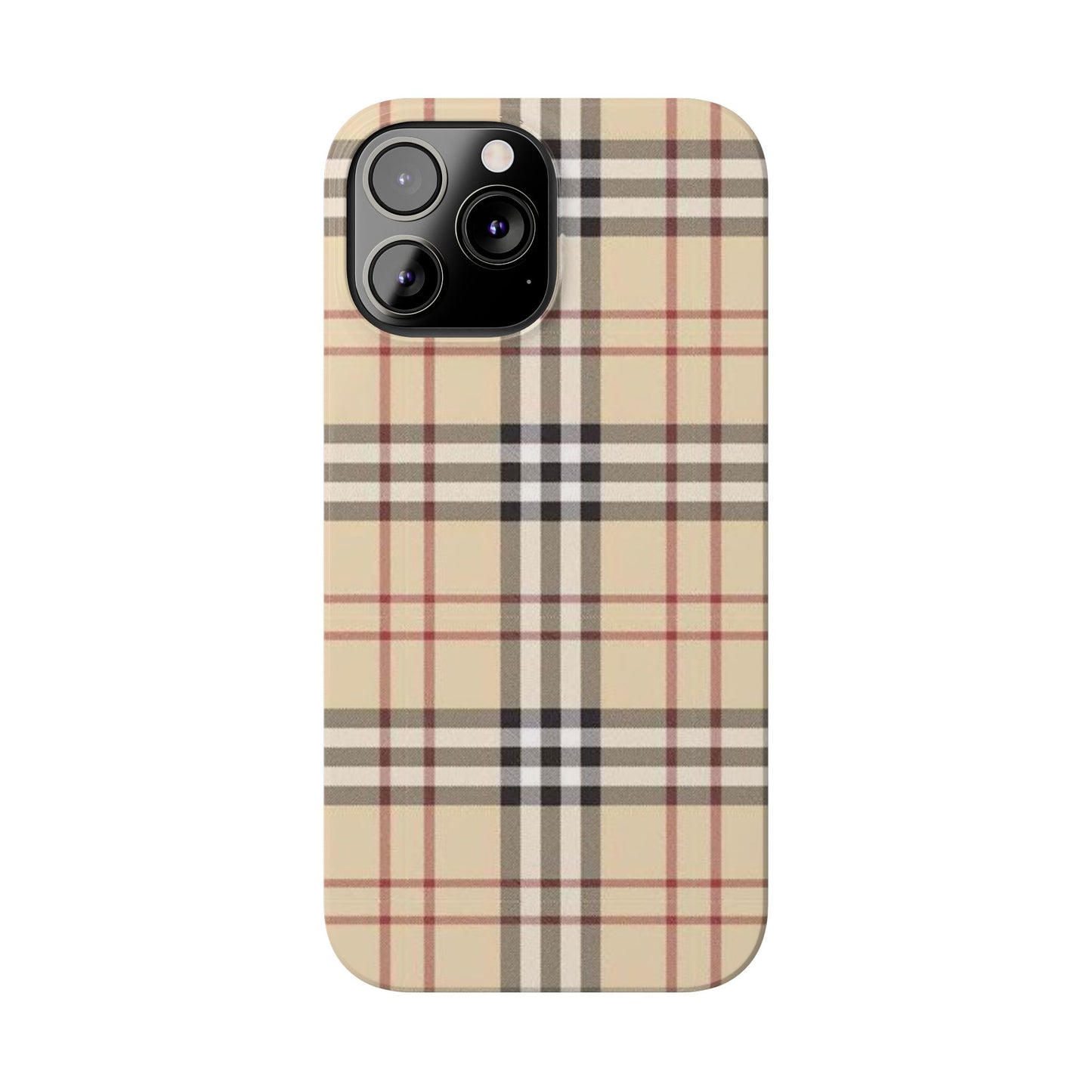 Classic Plaid Slim Phone Case - Stylish and Durable Protective Cover