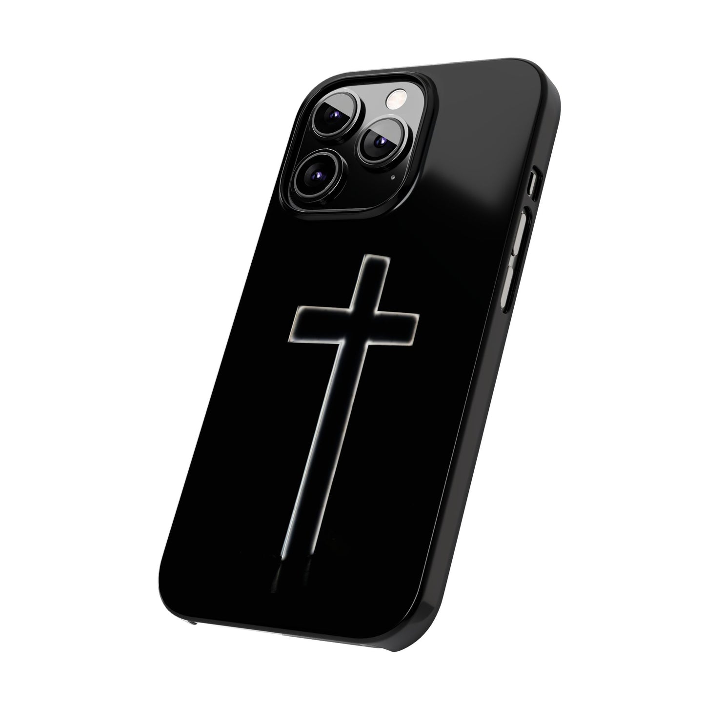 Inspirational Slim Phone Case with Cross Design