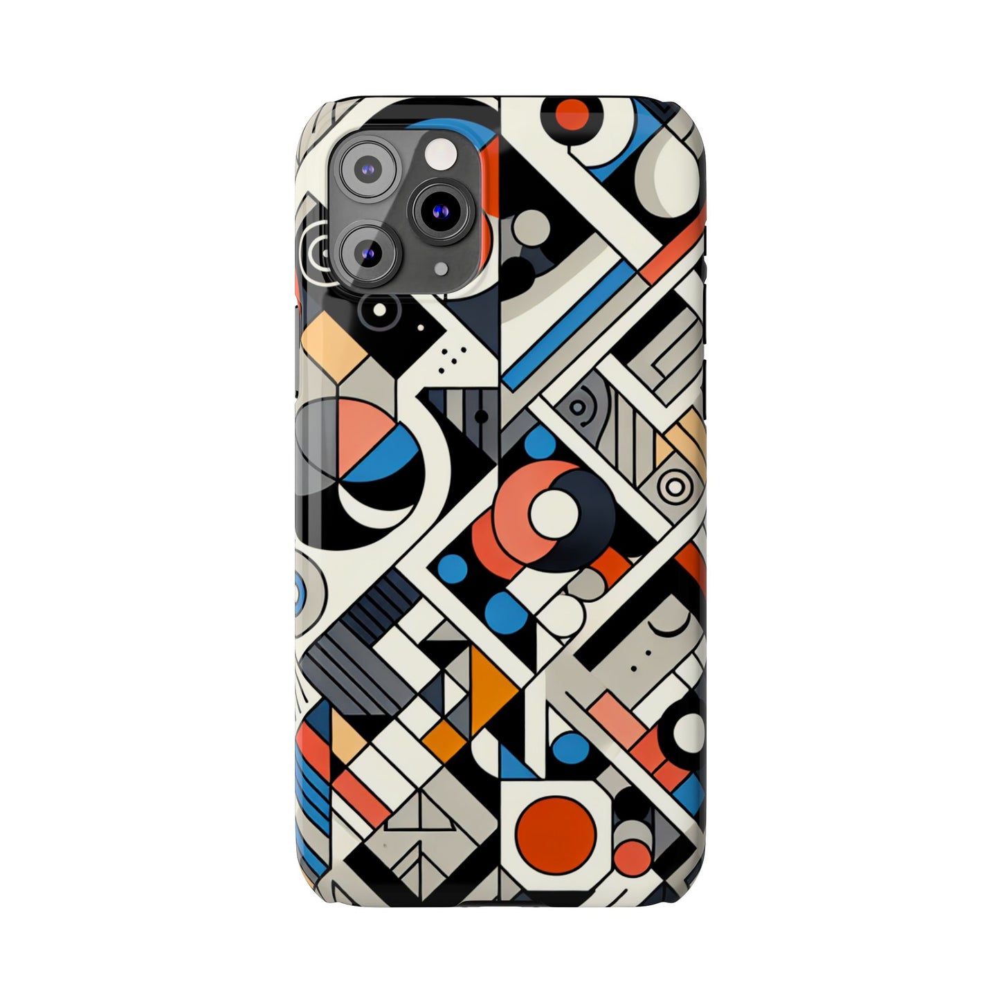 Modern Abstract Slim Phone Case - Colorful Geometric Design