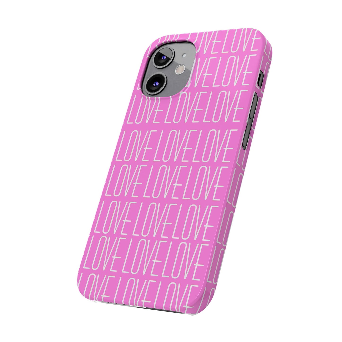 Pink Love Slim Phone Case - Perfect Gift for Valentine's Day, Anniversaries, and Loving Moments