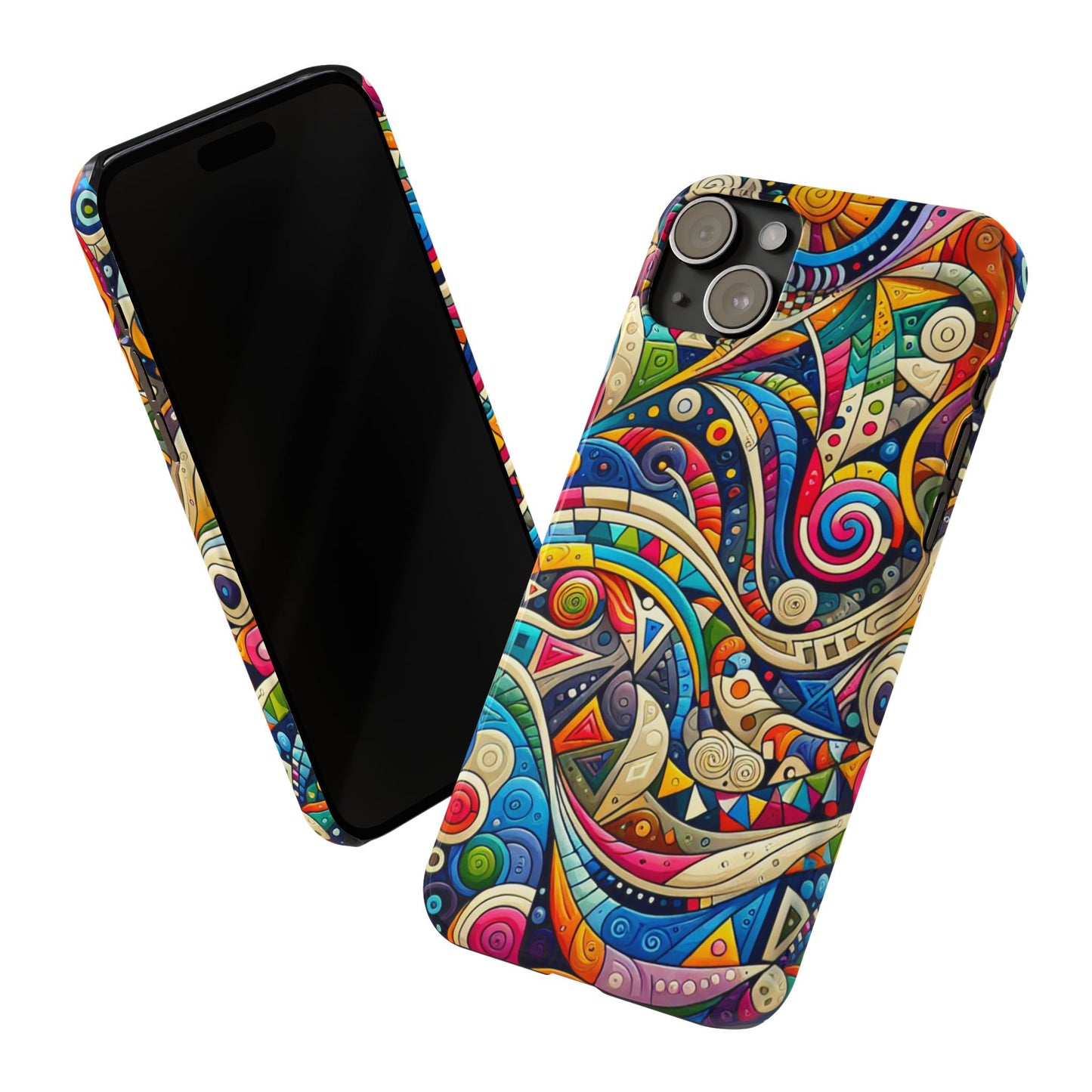 Colorful Abstract Slim Phone Case - Creative Art Design