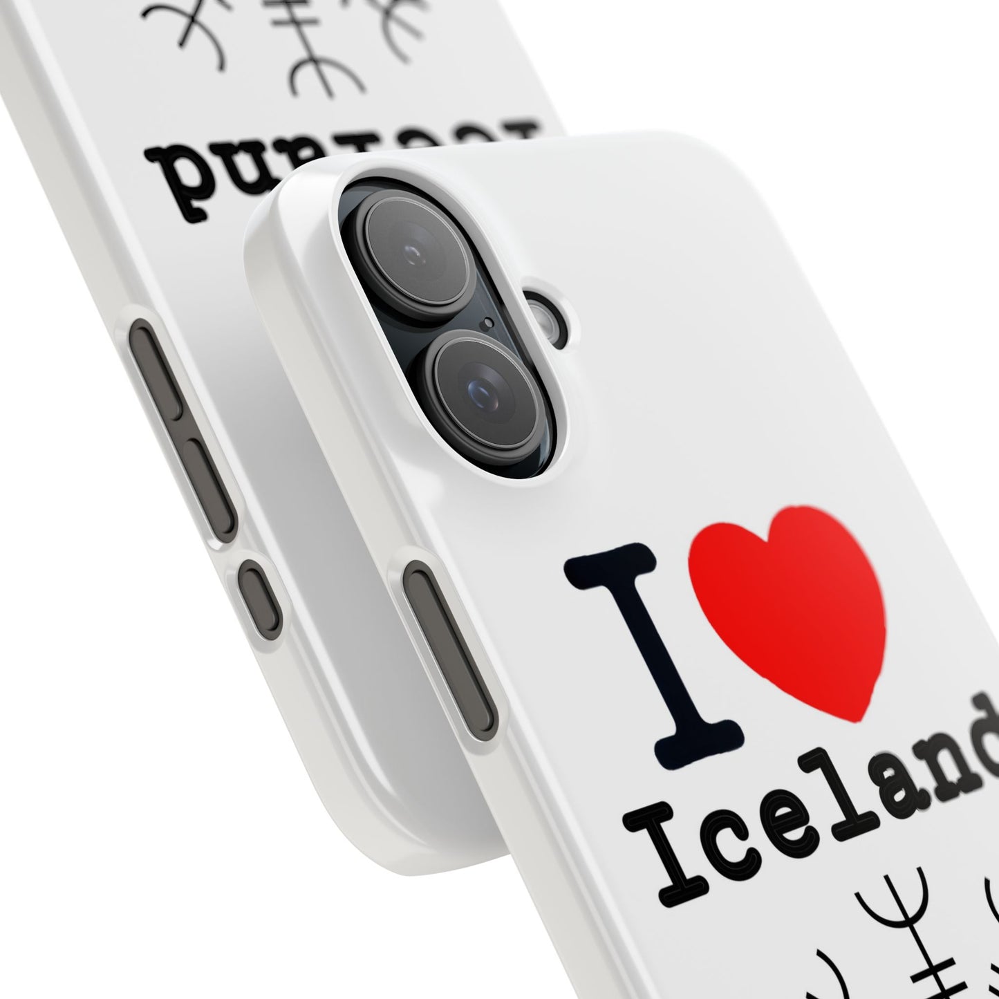 I Love Iceland Slim Phone Case - Stylish & Unique Design for Travelers