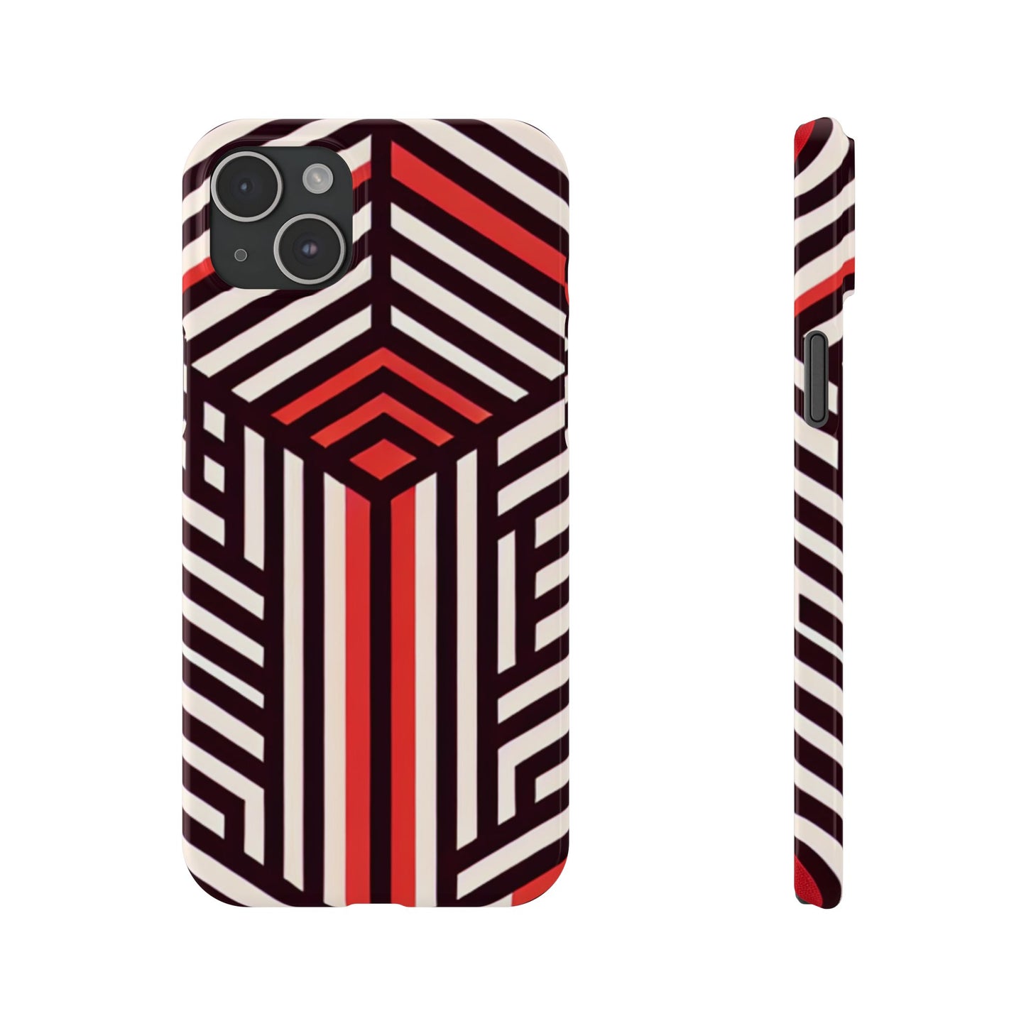 Geometric Slim Phone Case - Modern Abstract Design for Minimalist Style