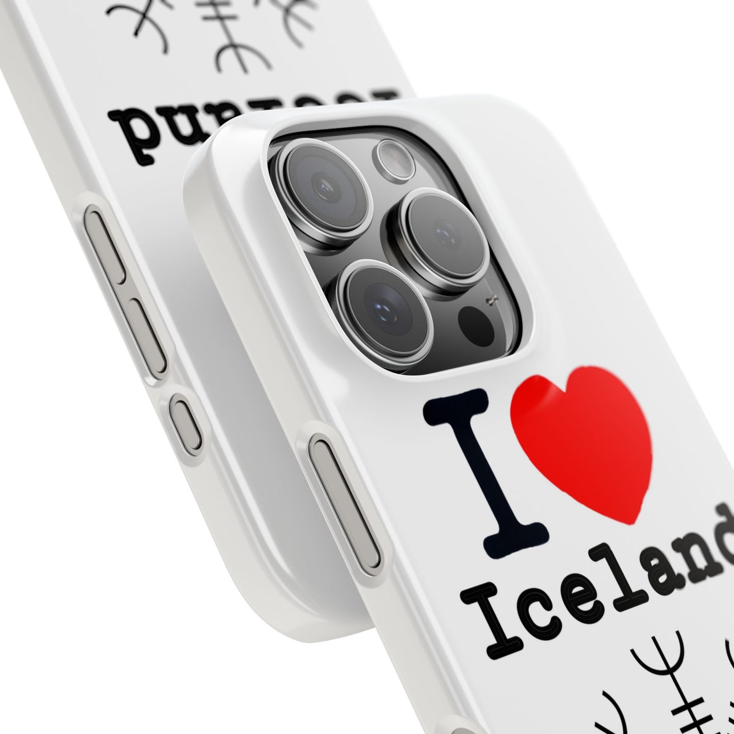 I Love Iceland Slim Phone Case - Stylish & Unique Design for Travelers