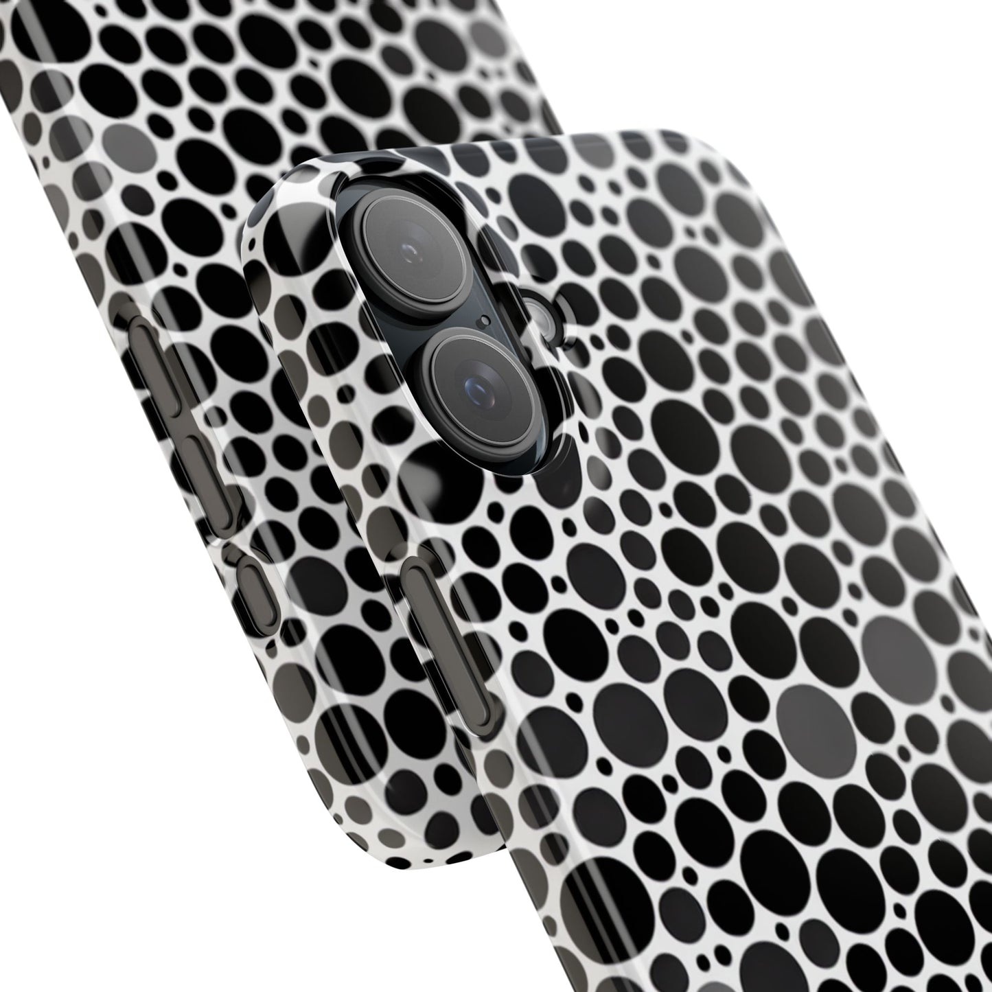 Modern Black Polka Dot Slim Phone Case - Stylish & Protective Cover