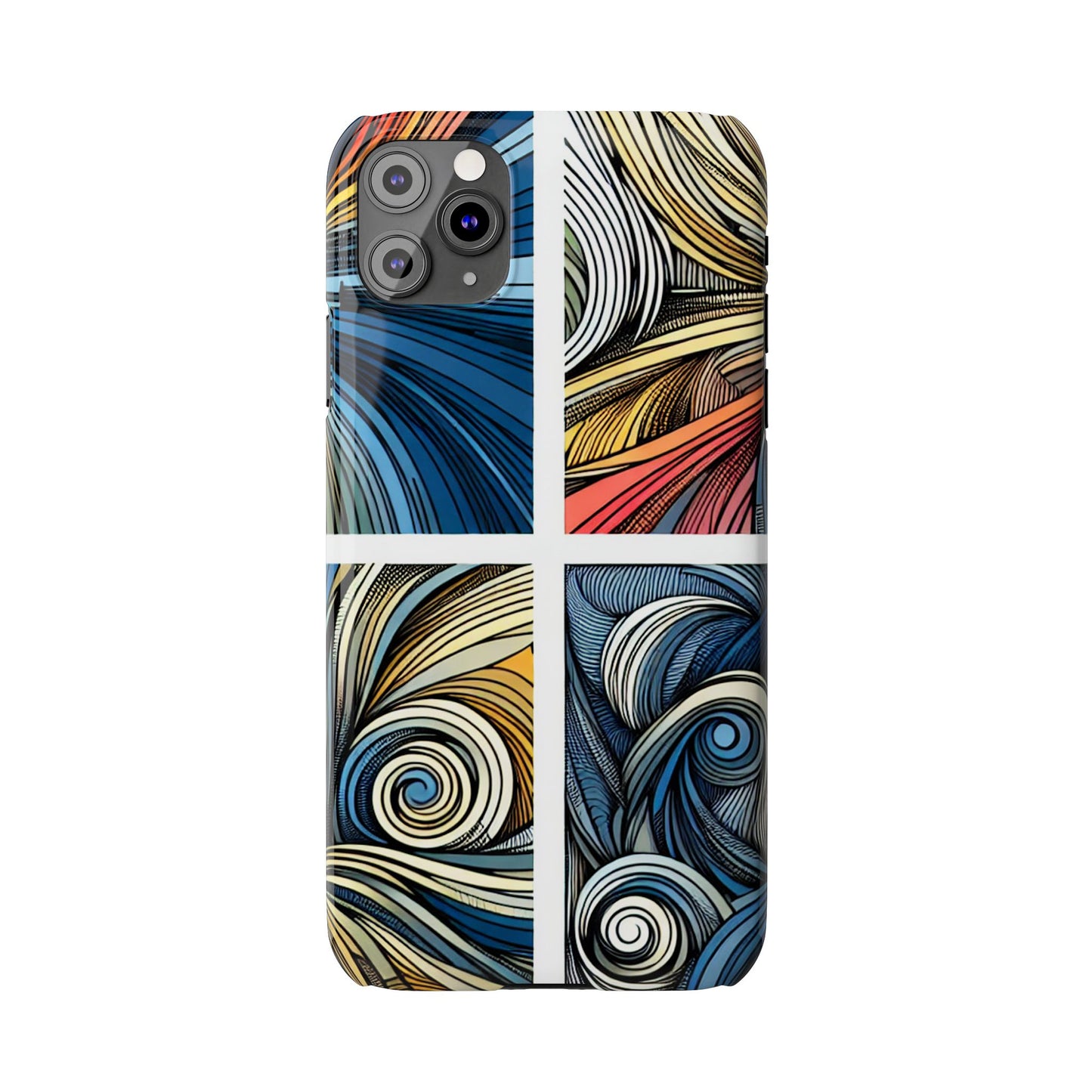 Artistic Slim Phone Cases - Colorful Swirl Design for Creative Souls