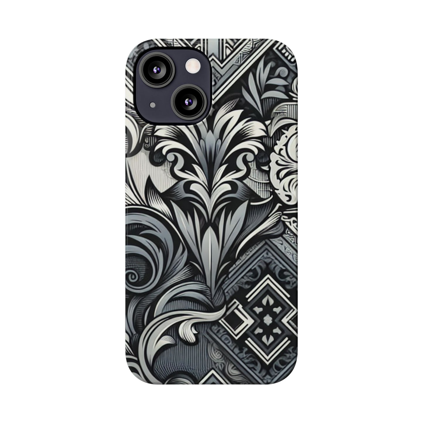 Elegant Floral Slim Phone Case - Stylish Protection for Modern Aesthetics