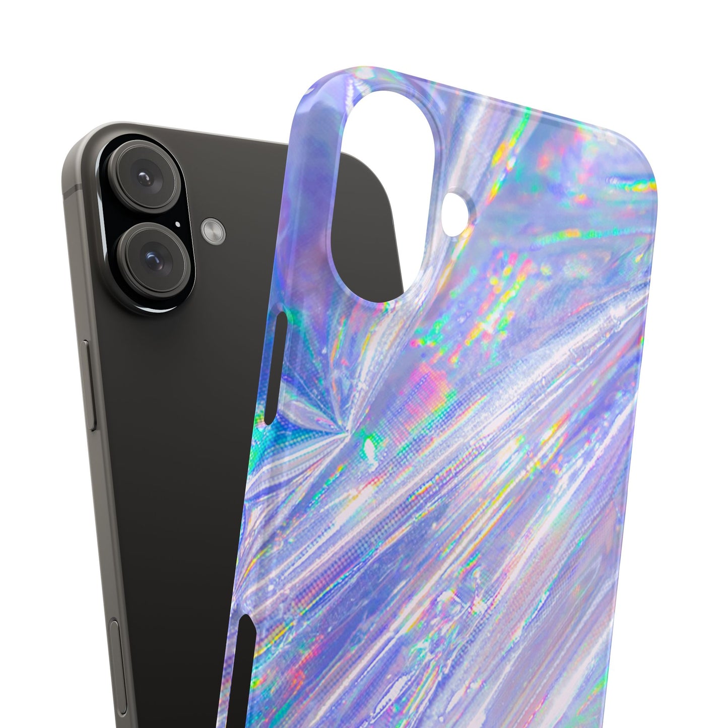 Iridescent Slim Phone Case - Holographic Design for Trendy Protection