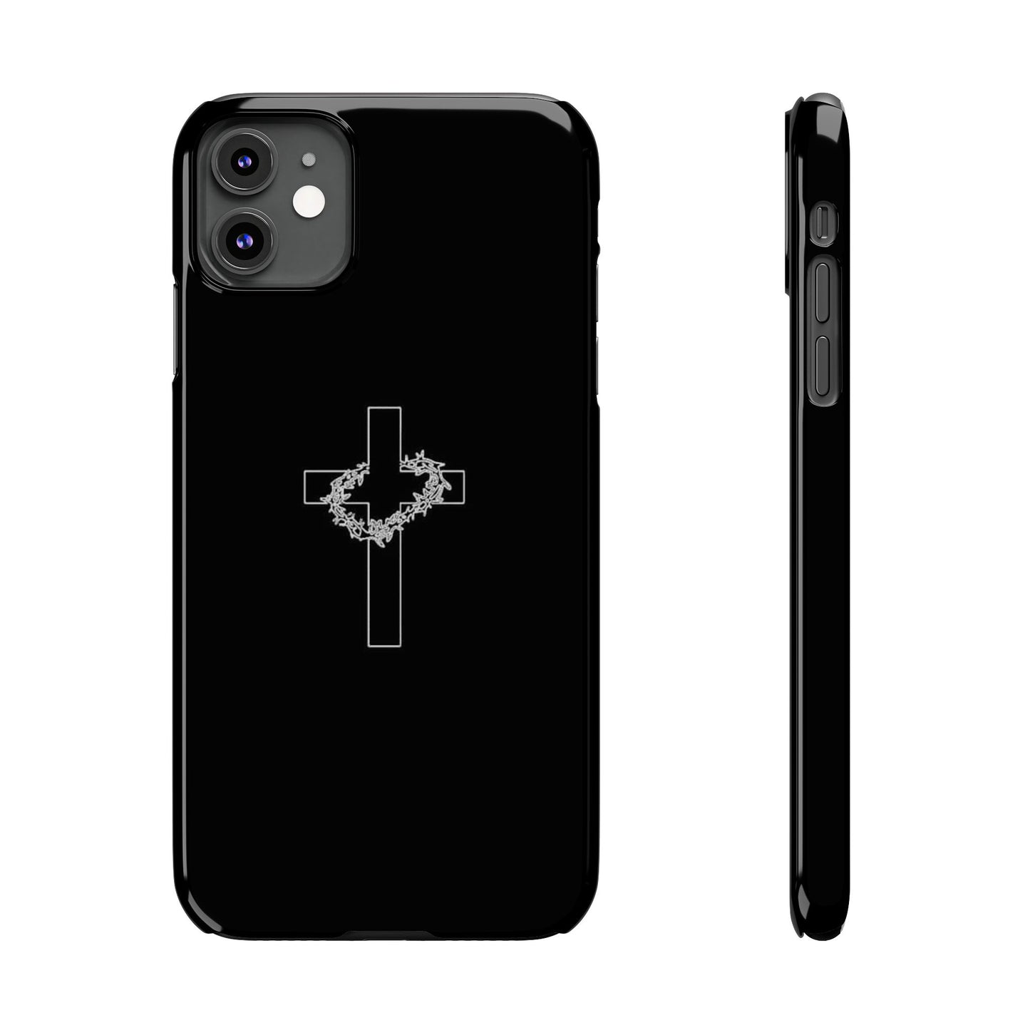 Faith-Inspired Slim Phone Case with Cross Design