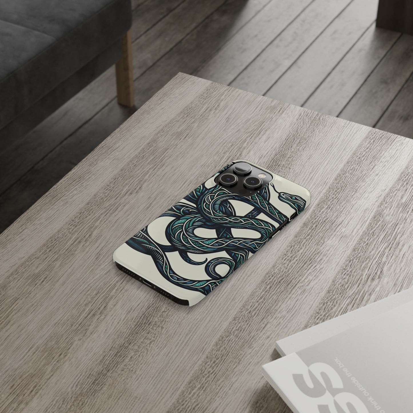 Artistic Snake Slim Phone Case - Unique Design for Nature Lovers