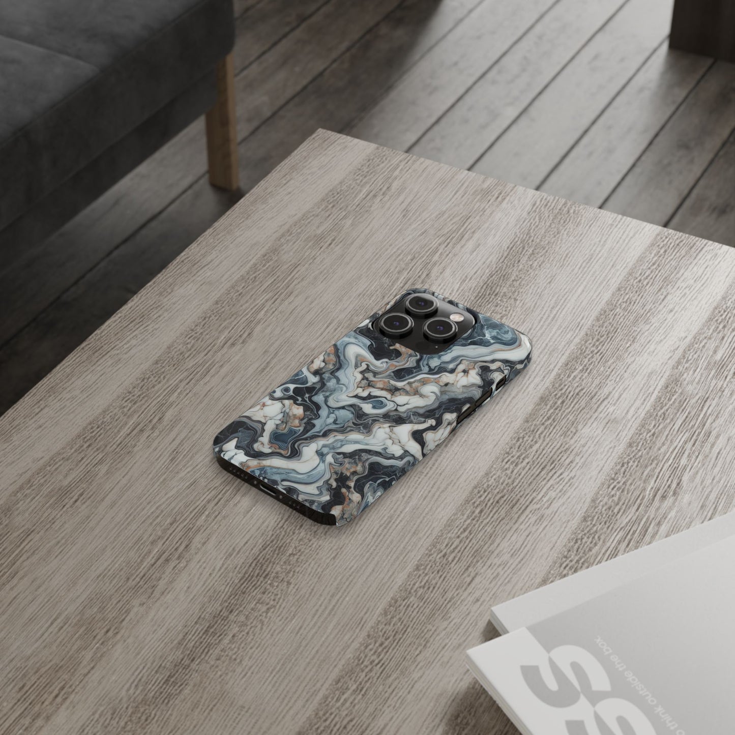 Artistic Marble Slim Phone Case - Elegant Design for Modern Aesthetics