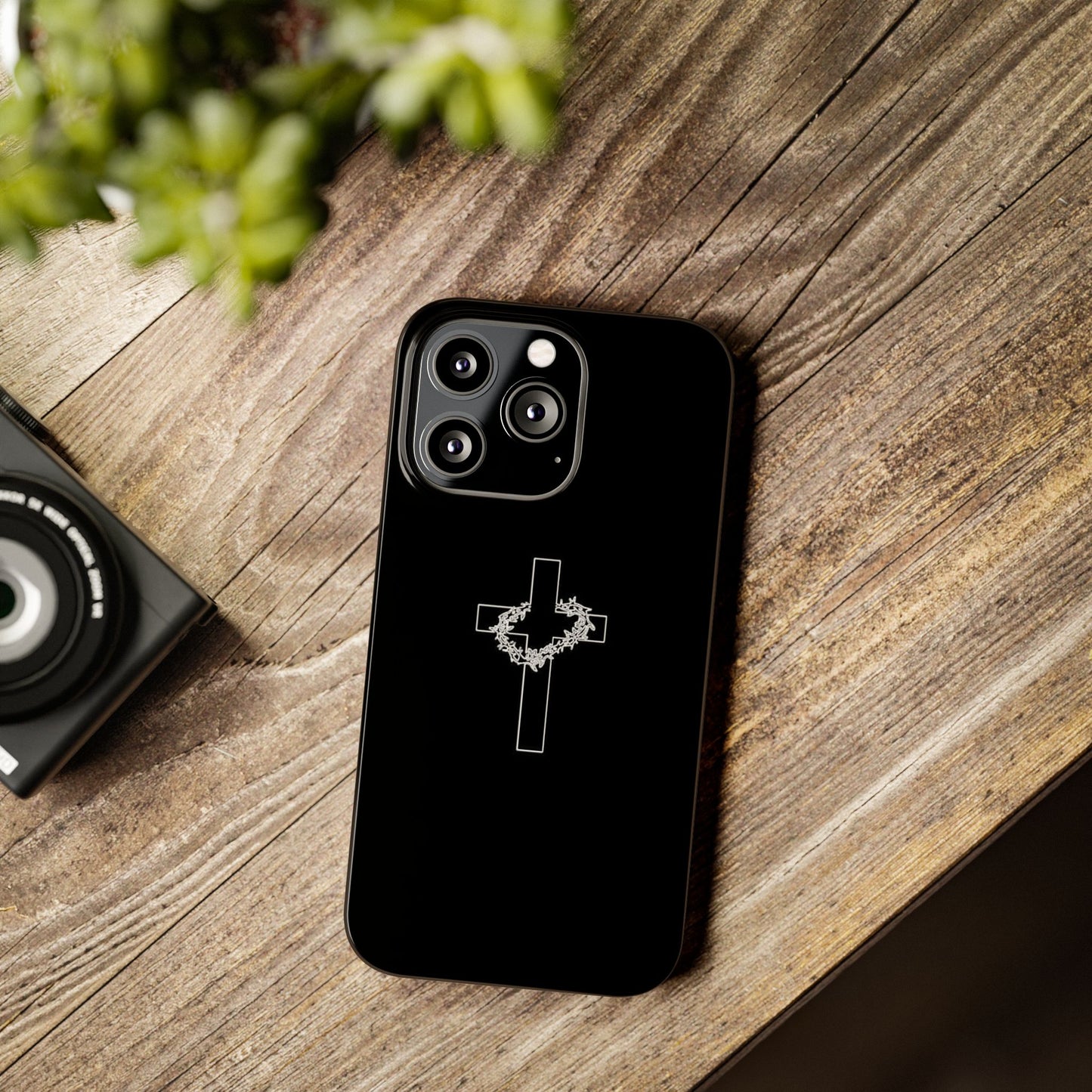 Faith-Inspired Slim Phone Case with Cross Design