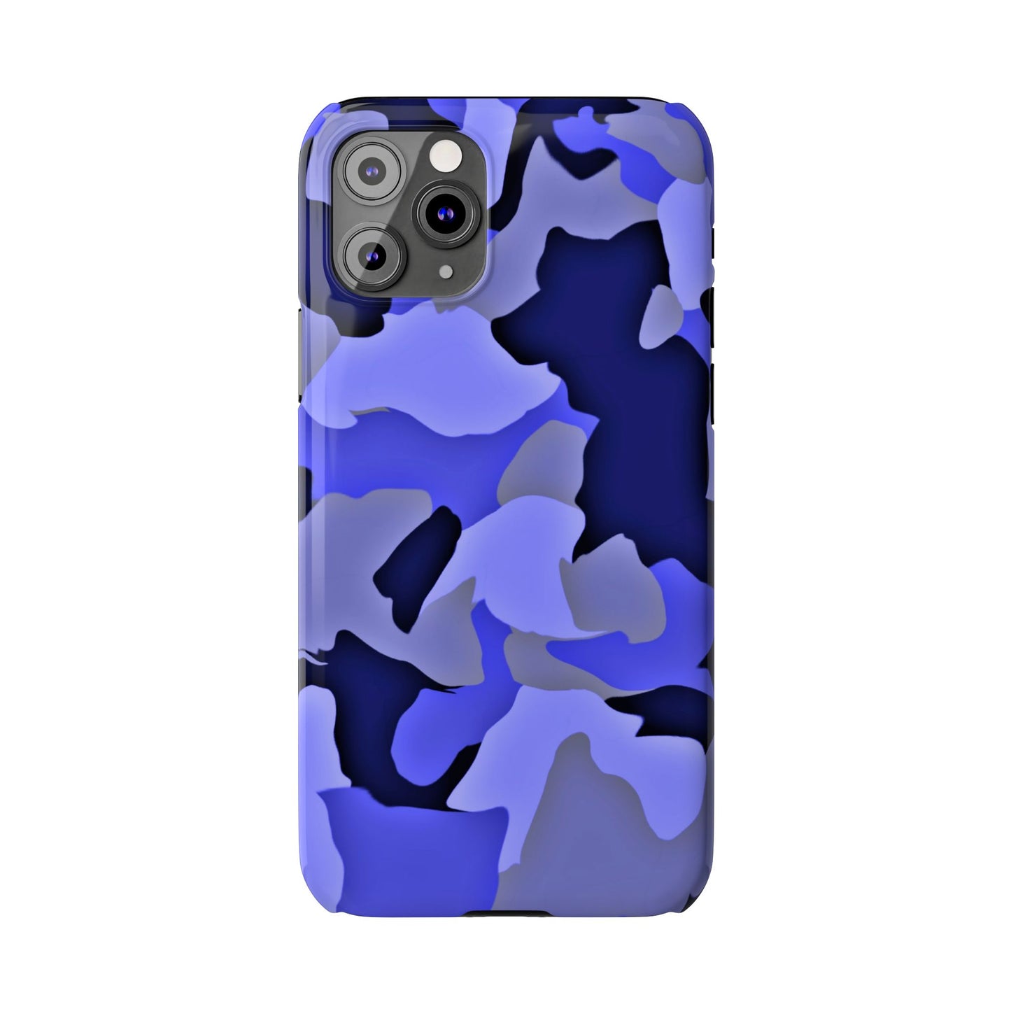 Stylish Slim Phone Case - Blue Abstract Camo Design for Trendsetters