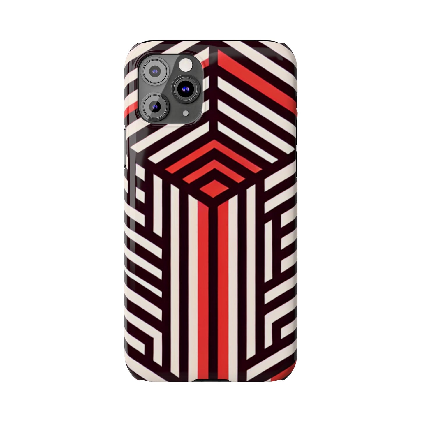 Geometric Slim Phone Case - Modern Abstract Design for Minimalist Style