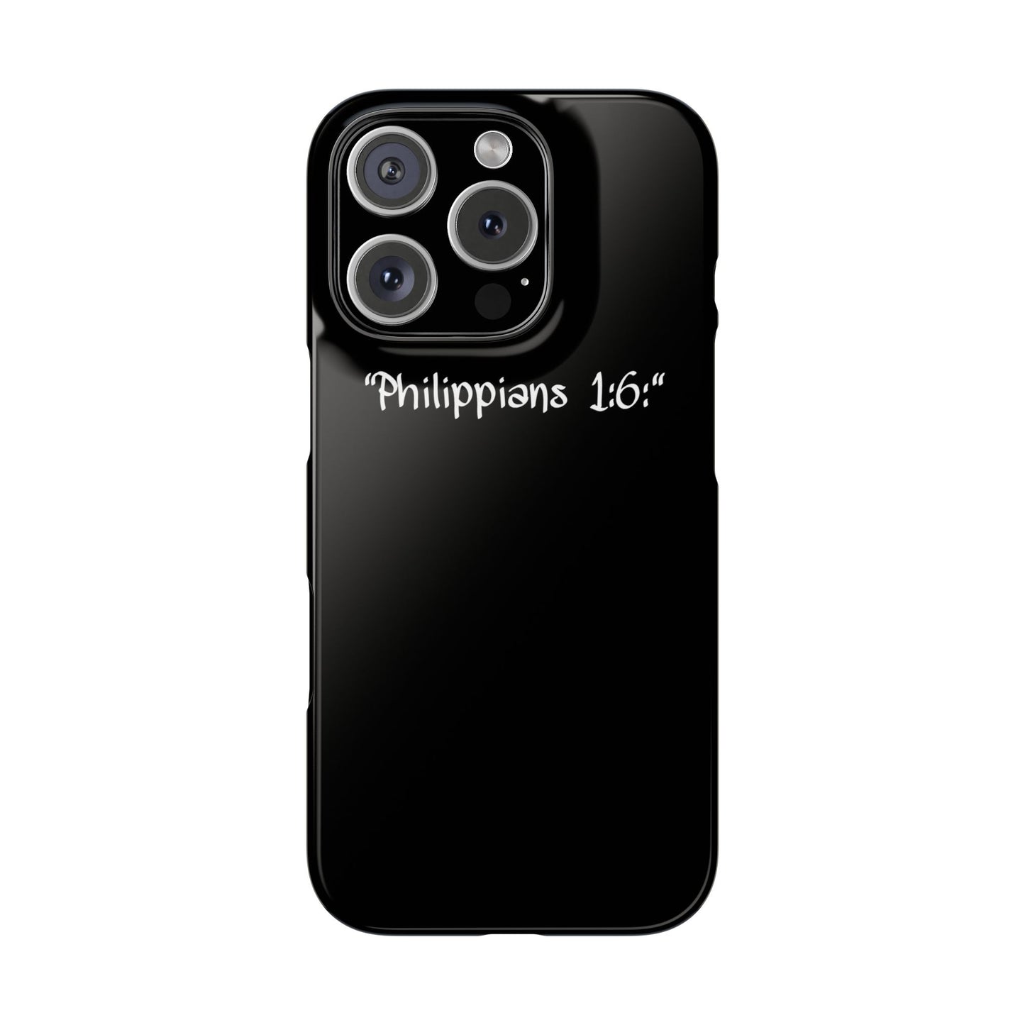 Bible verse "Philippians 1:6" - iPhone Case