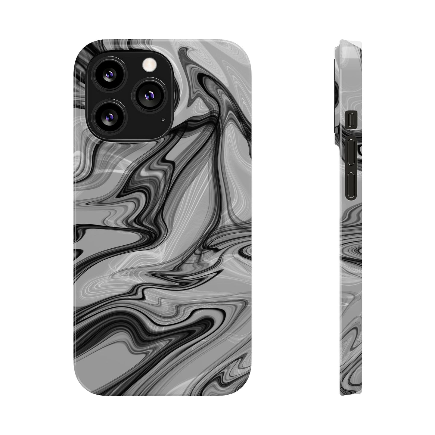 Stylish Black and Gray Abstract Slim Phone Case