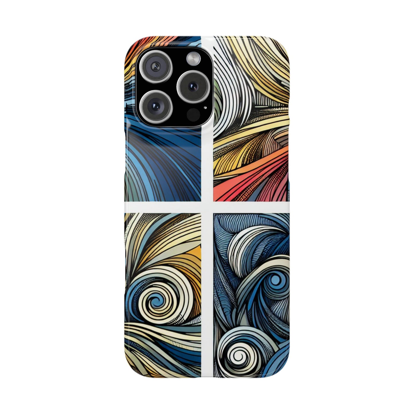 Artistic Slim Phone Cases - Colorful Swirl Design for Creative Souls