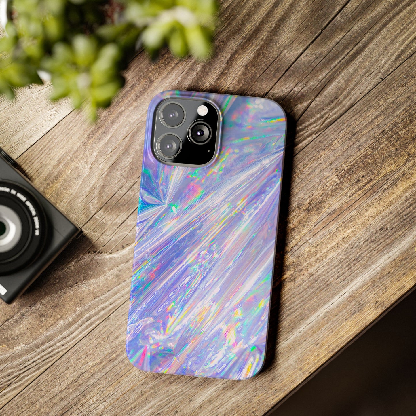 Iridescent Slim Phone Case - Holographic Design for Trendy Protection