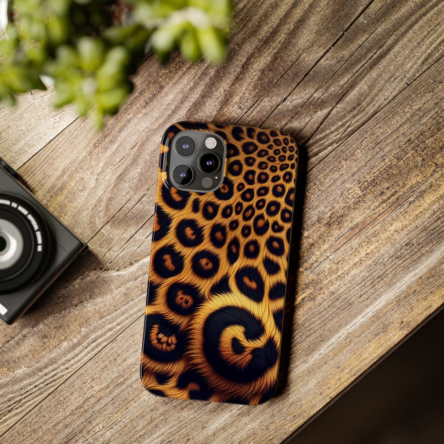 "New" Leopard Print Slim Phone Case - Trendy Animal Design