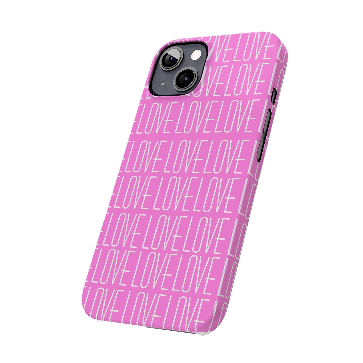 Pink Love Slim Phone Case - Perfect Gift for Valentine's Day, Anniversaries, and Loving Moments