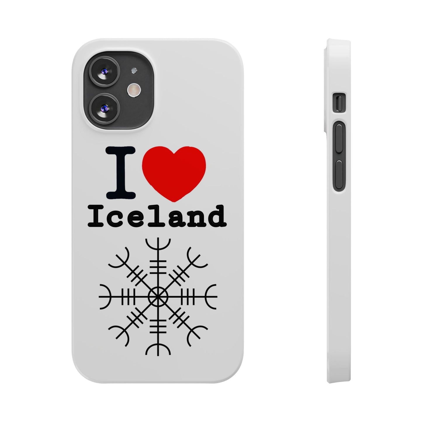 I Love Iceland Slim Phone Case - Stylish & Unique Design for Travelers