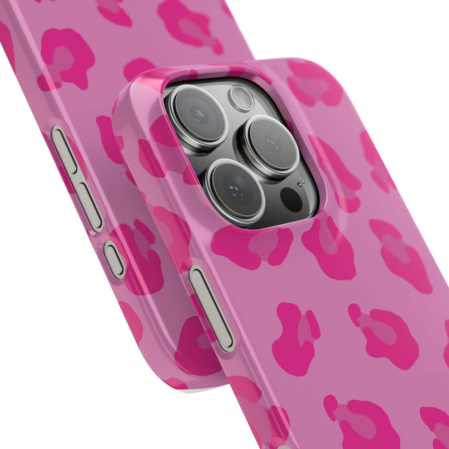 Pink Leopard Print Slim Phone Case - Stylish & Trendy Protection