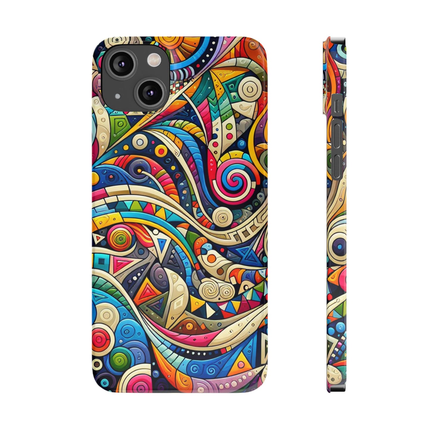 Colorful Abstract Slim Phone Case - Creative Art Design