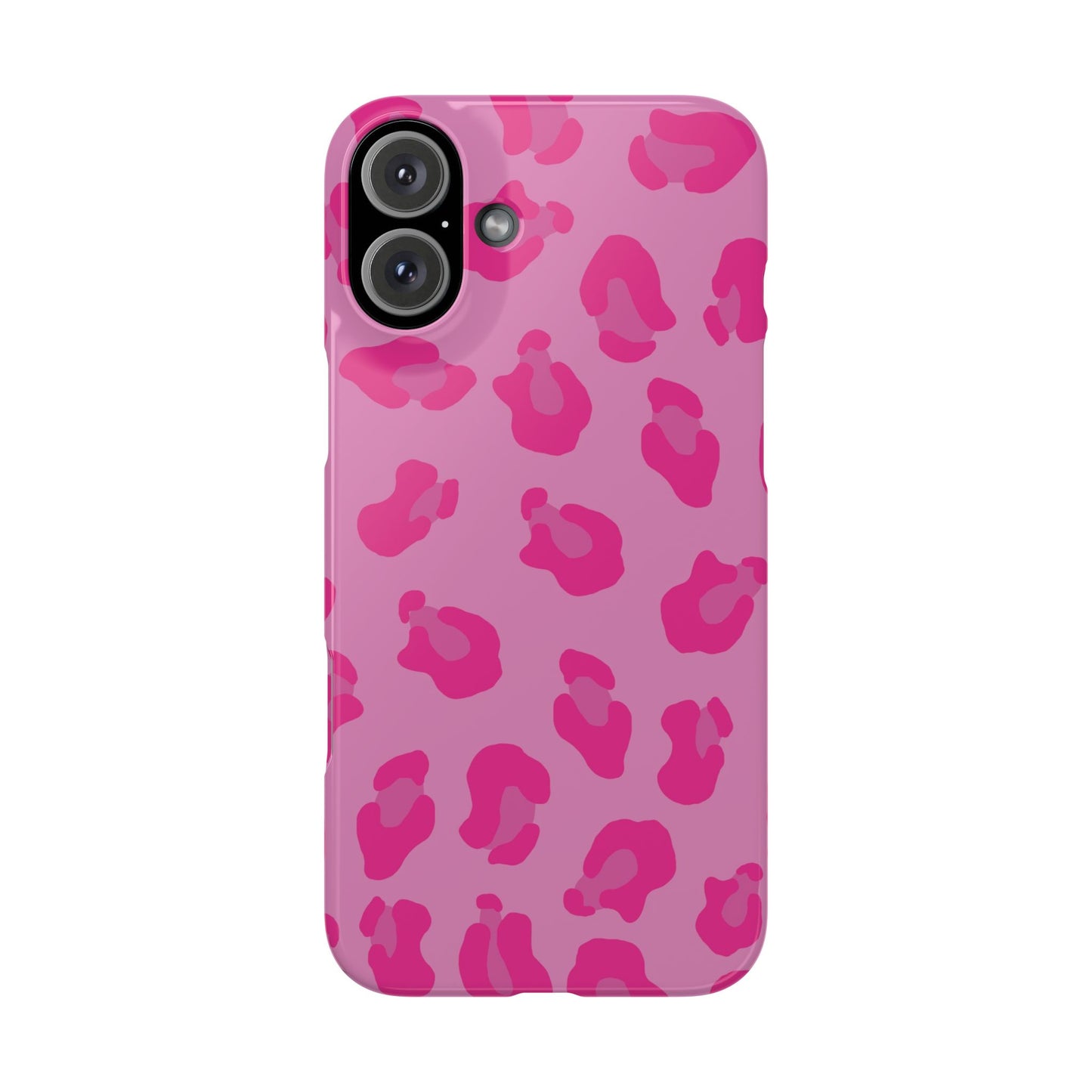 Pink Leopard Print Slim Phone Case - Stylish & Trendy Protection