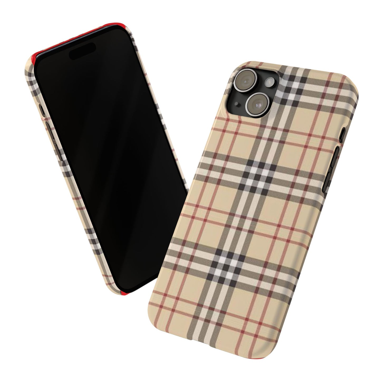 Classic Plaid Slim Phone Case - Stylish and Durable Protective Cover