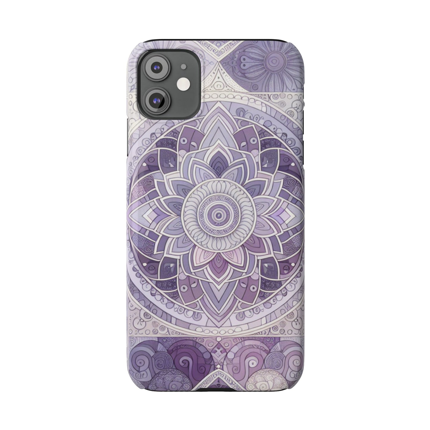 Elegant Mandala Slim Phone Case – Purple Harmony Design