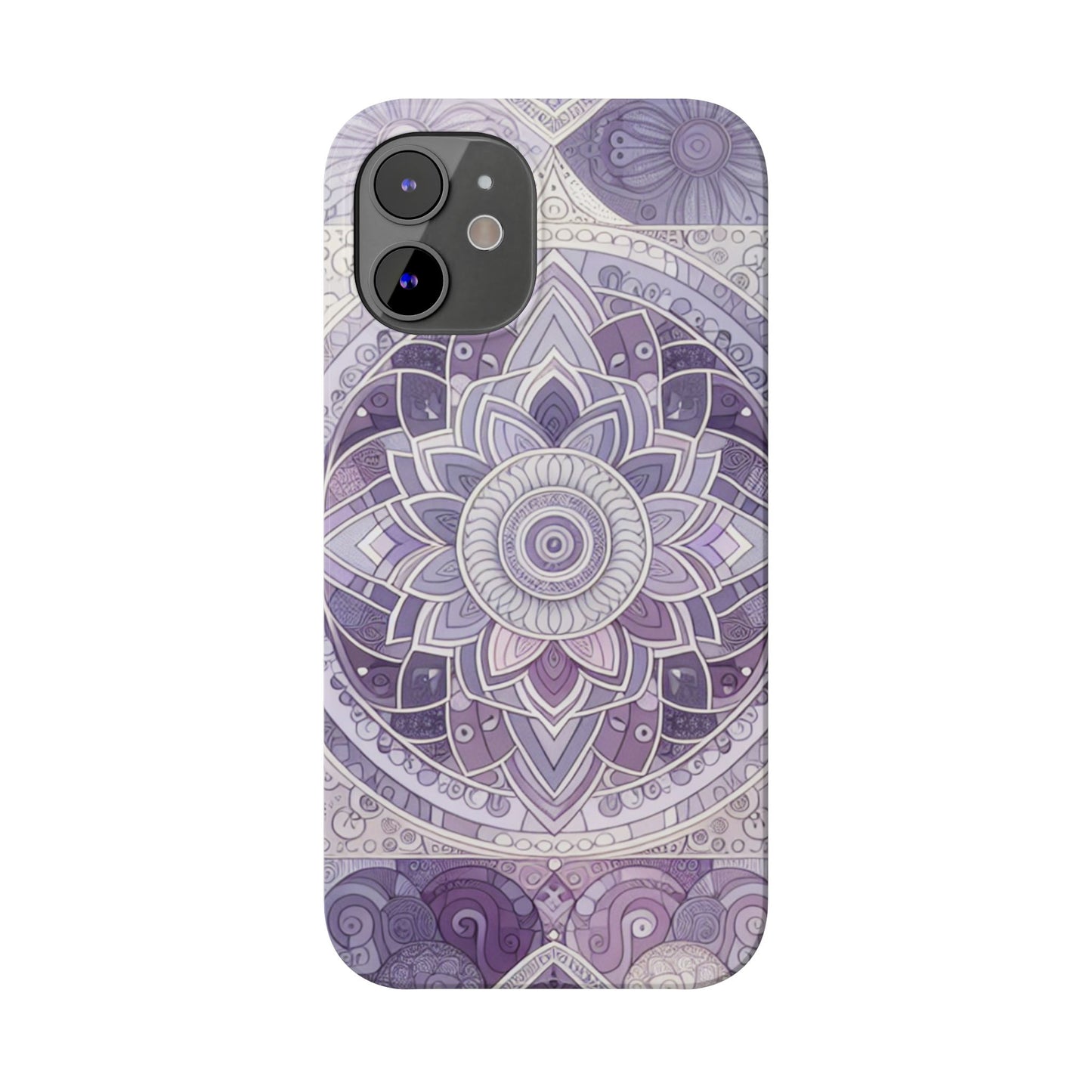 Elegant Mandala Slim Phone Case – Purple Harmony Design