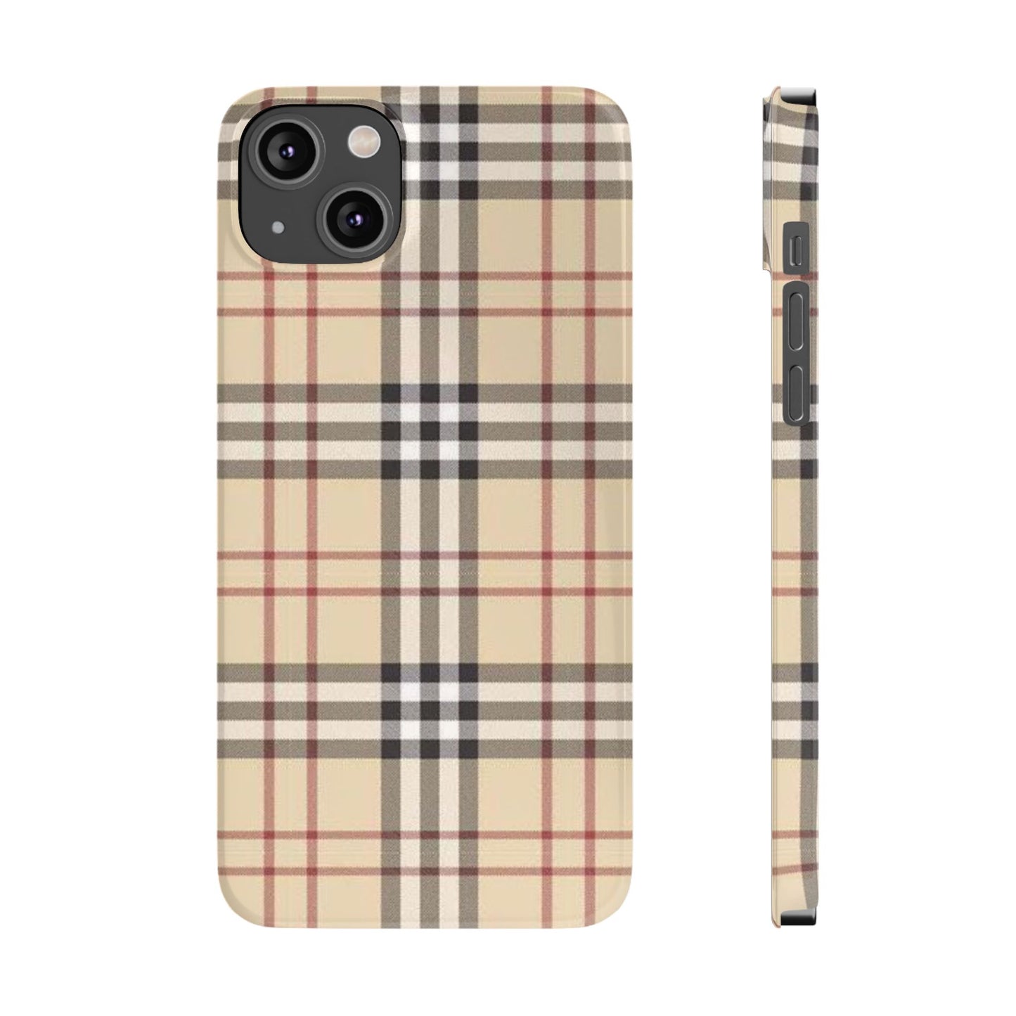 Classic Plaid Slim Phone Case - Stylish and Durable Protective Cover