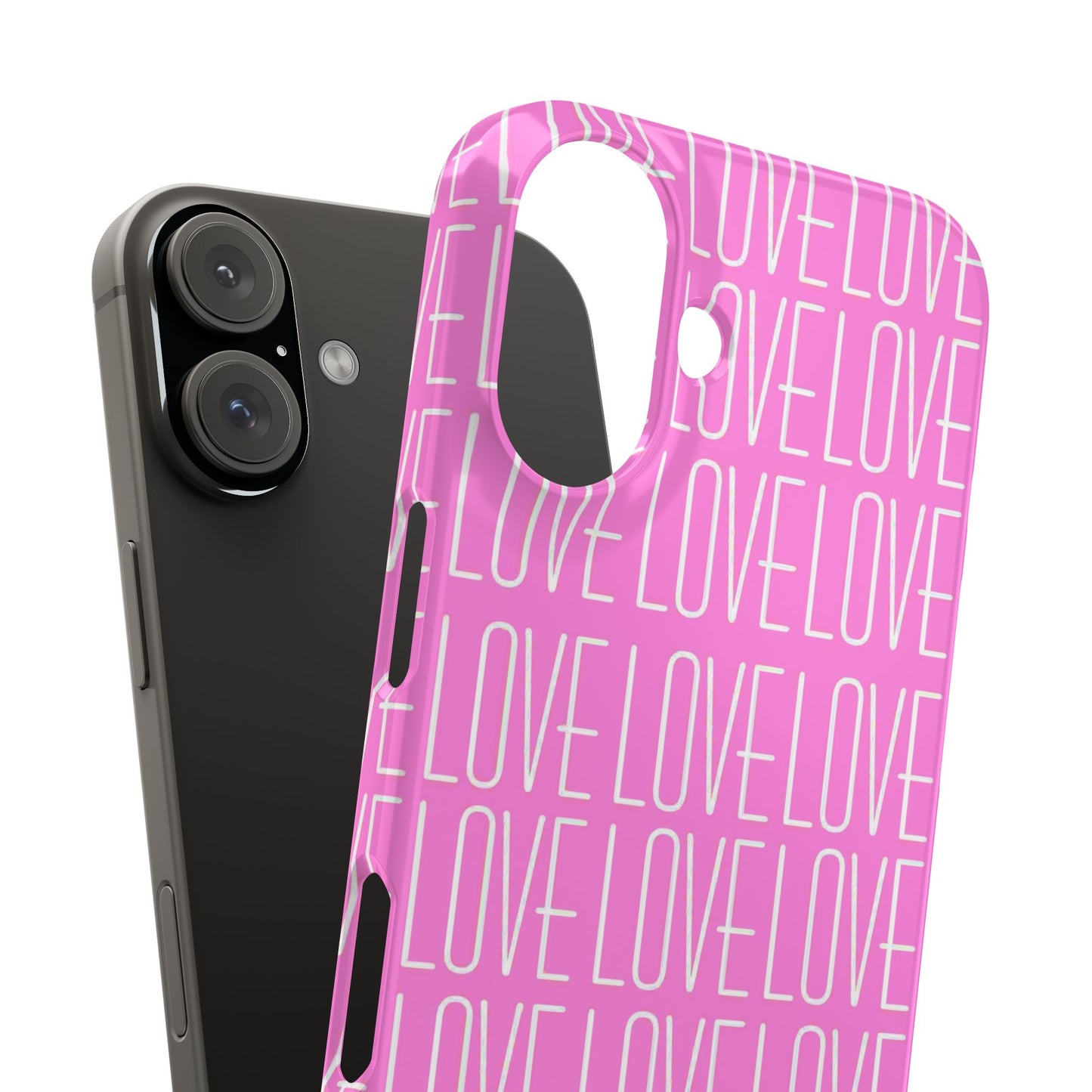 Pink Love Slim Phone Case - Perfect Gift for Valentine's Day, Anniversaries, and Loving Moments