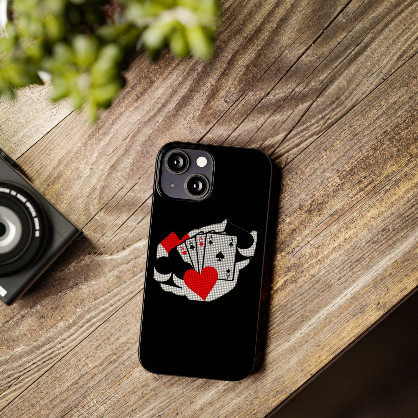 Stylish Slim Phone Case with Poker Design - Perfect for Gamers and Card Enthusiasts