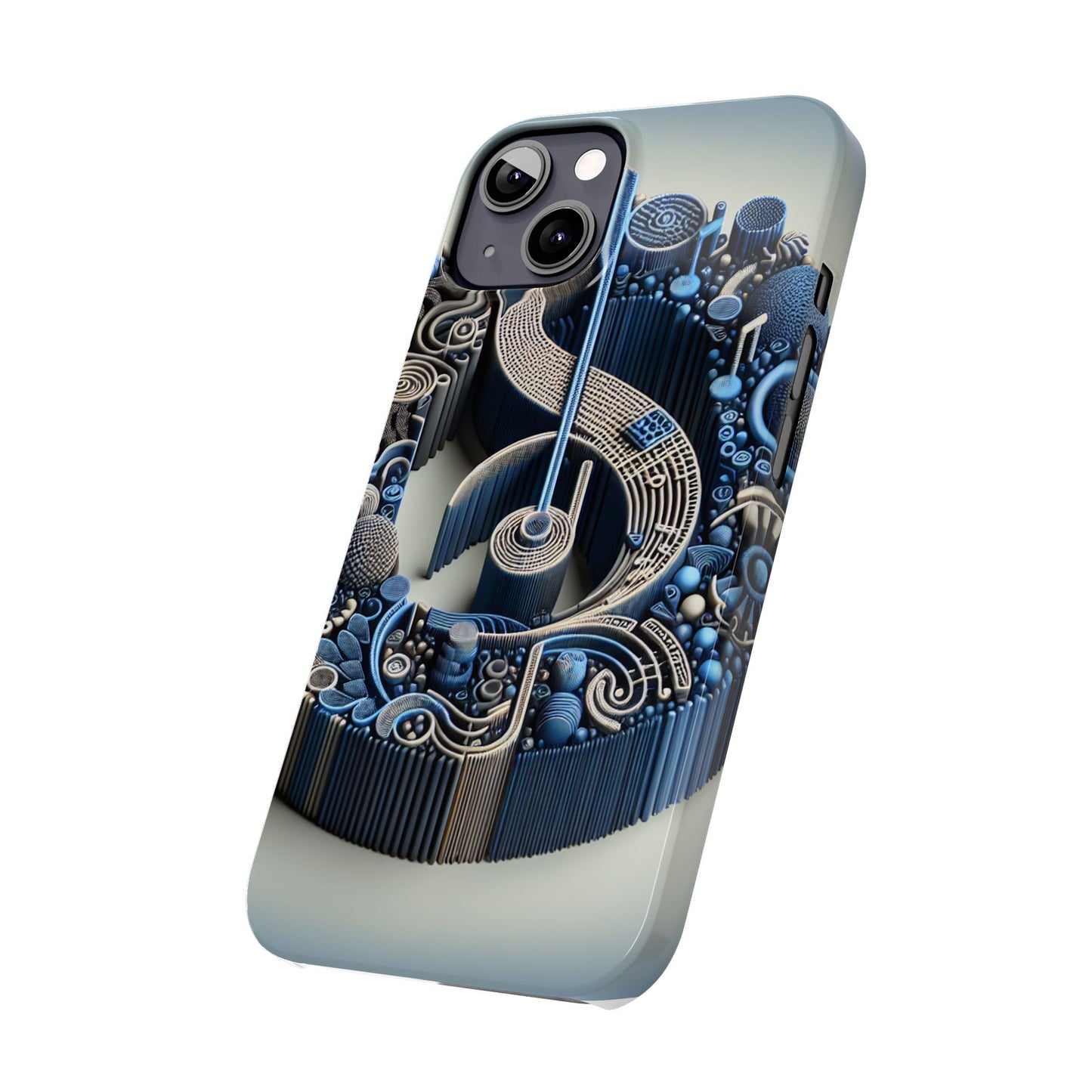 Abstract Musical Note Slim Phone Case - Modern Design for Music Lovers