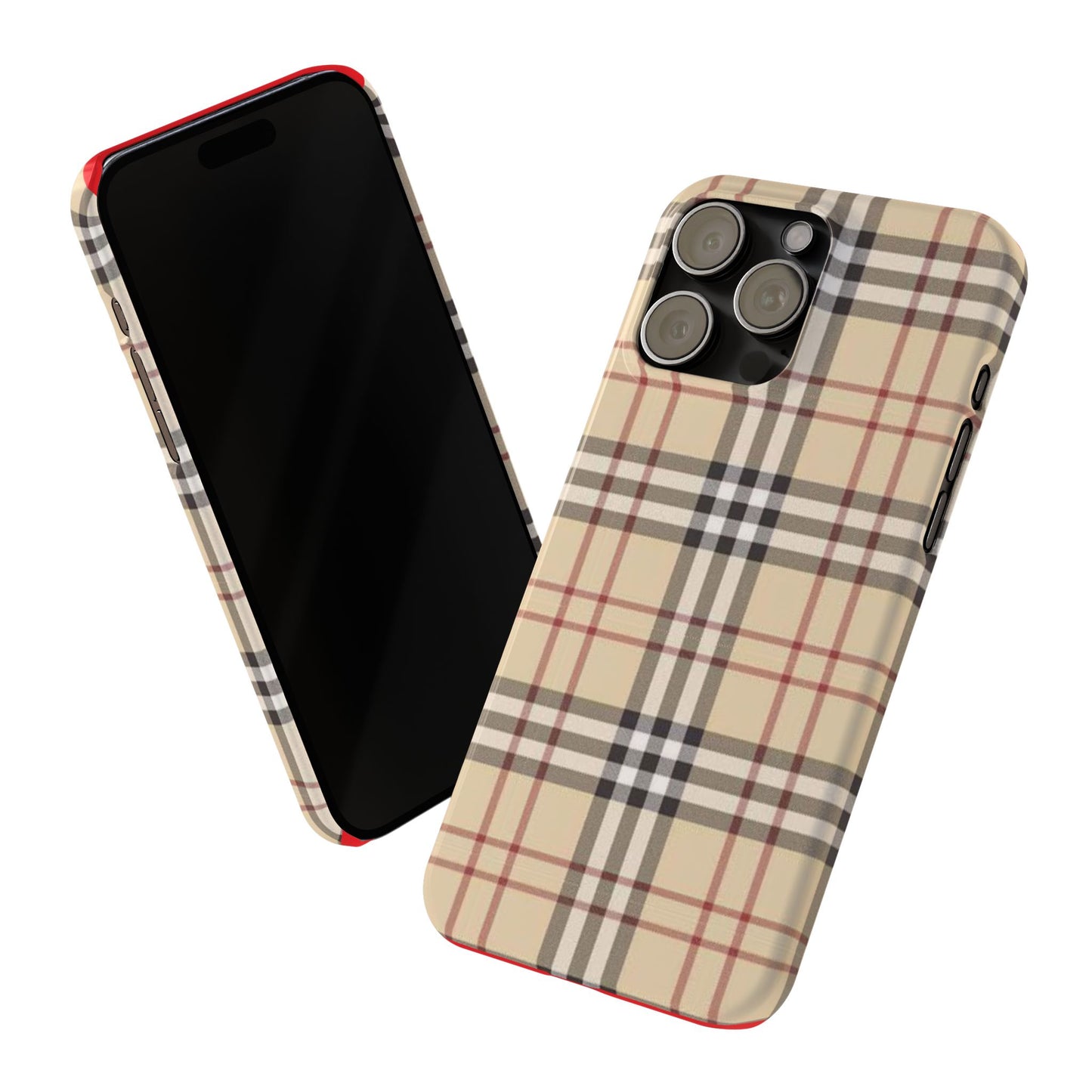 Classic Plaid Slim Phone Case - Stylish and Durable Protective Cover