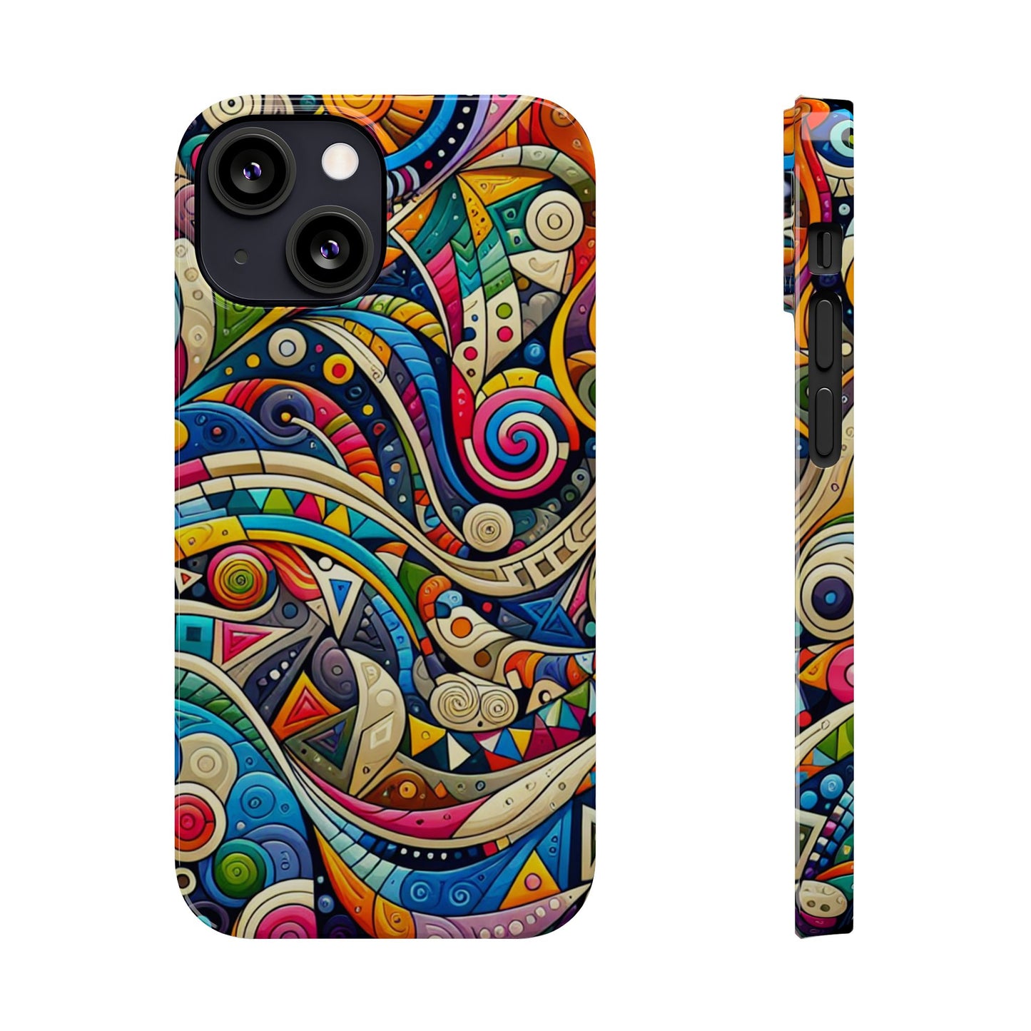 Colorful Abstract Slim Phone Case - Creative Art Design