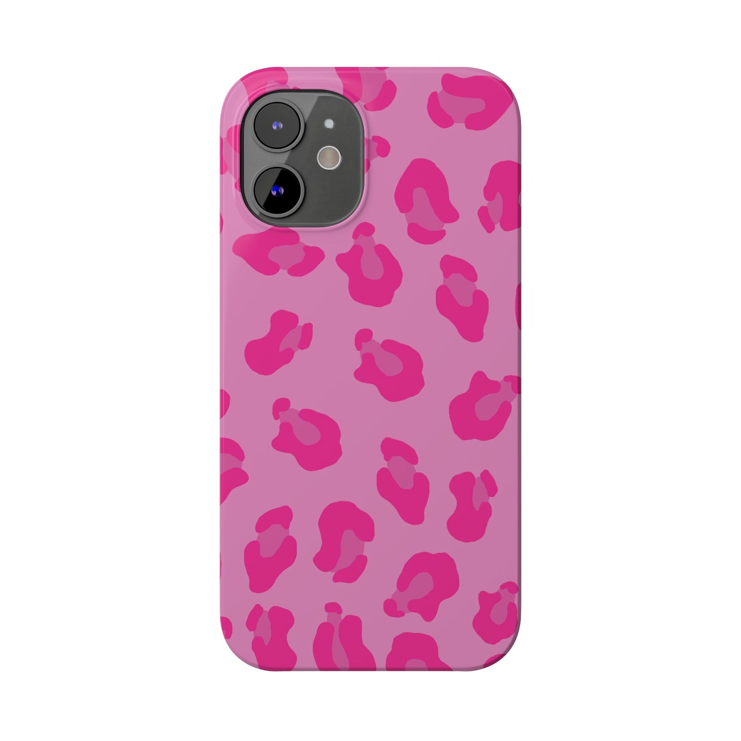 Pink Leopard Print Slim Phone Case - Stylish & Trendy Protection