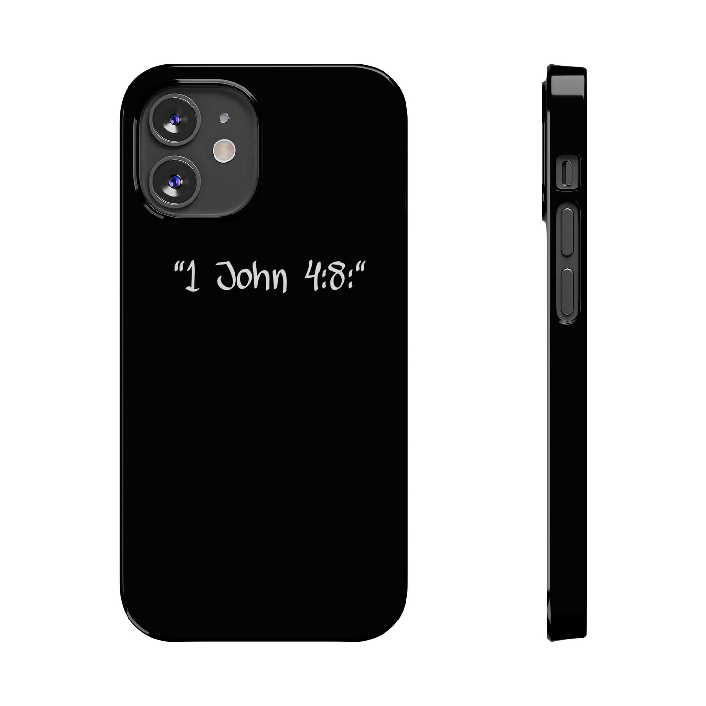 Bible verse "1 John 4:8" - iPhone Case