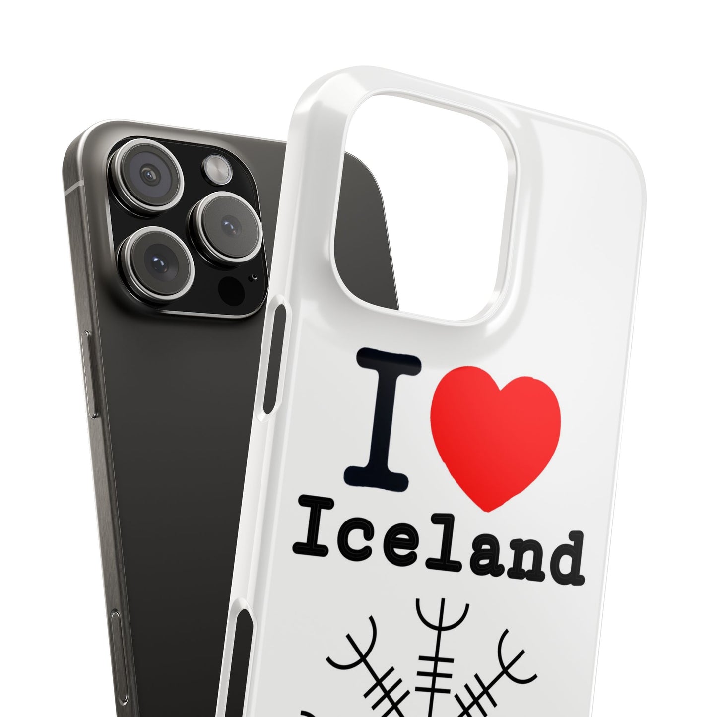 I Love Iceland Slim Phone Case - Stylish & Unique Design for Travelers