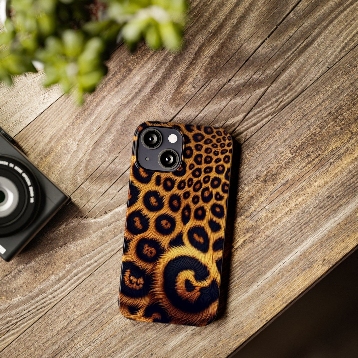 "New" Leopard Print Slim Phone Case - Trendy Animal Design