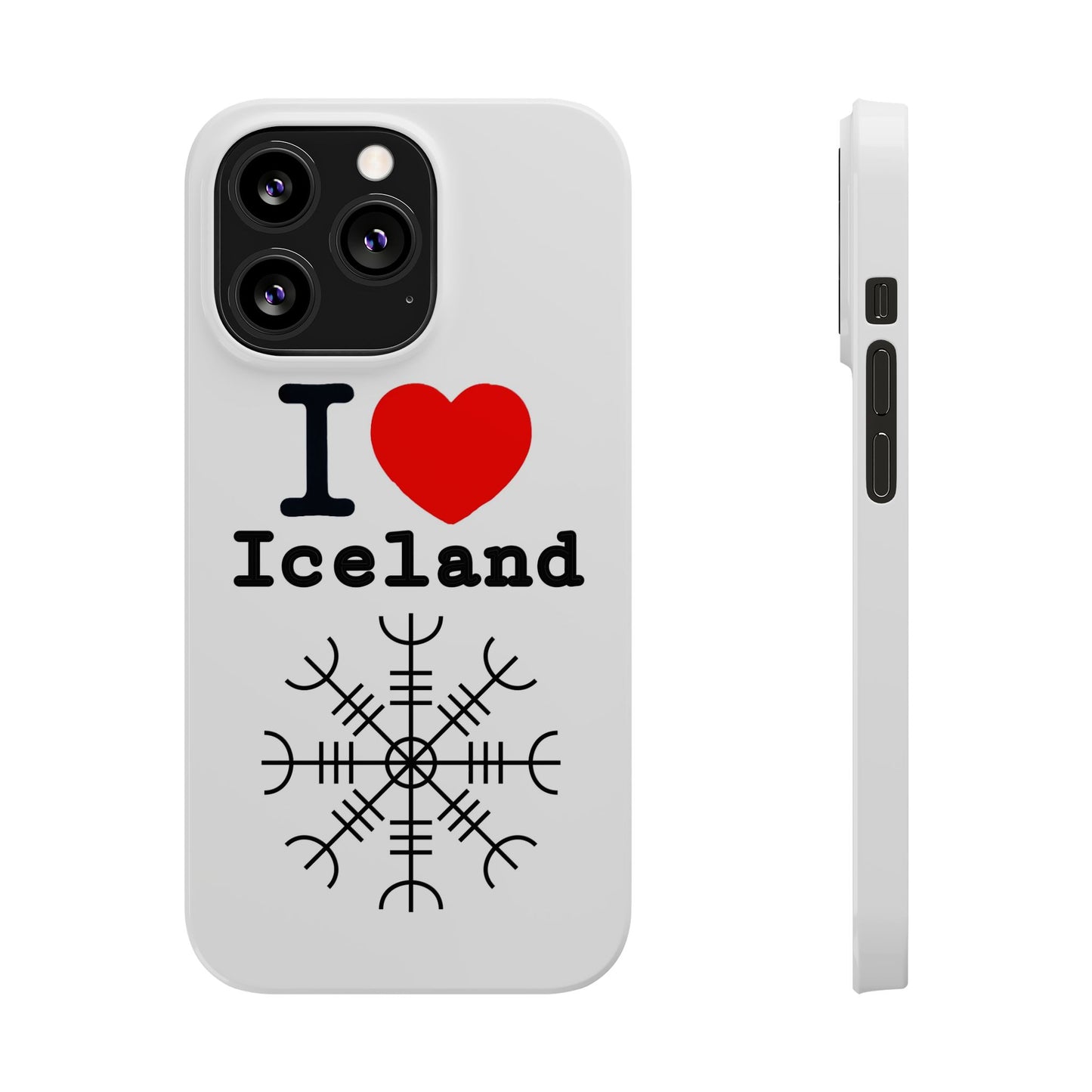 I Love Iceland Slim Phone Case - Stylish & Unique Design for Travelers