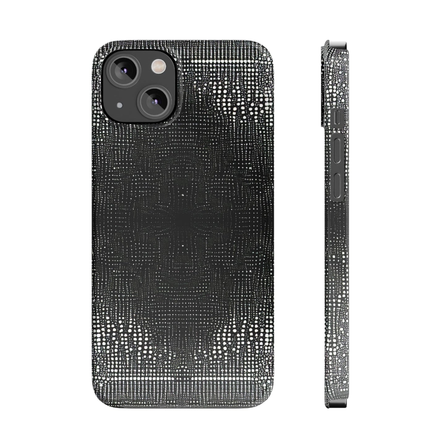 Glamorous Black Diamond Pattern Slim Phone Case