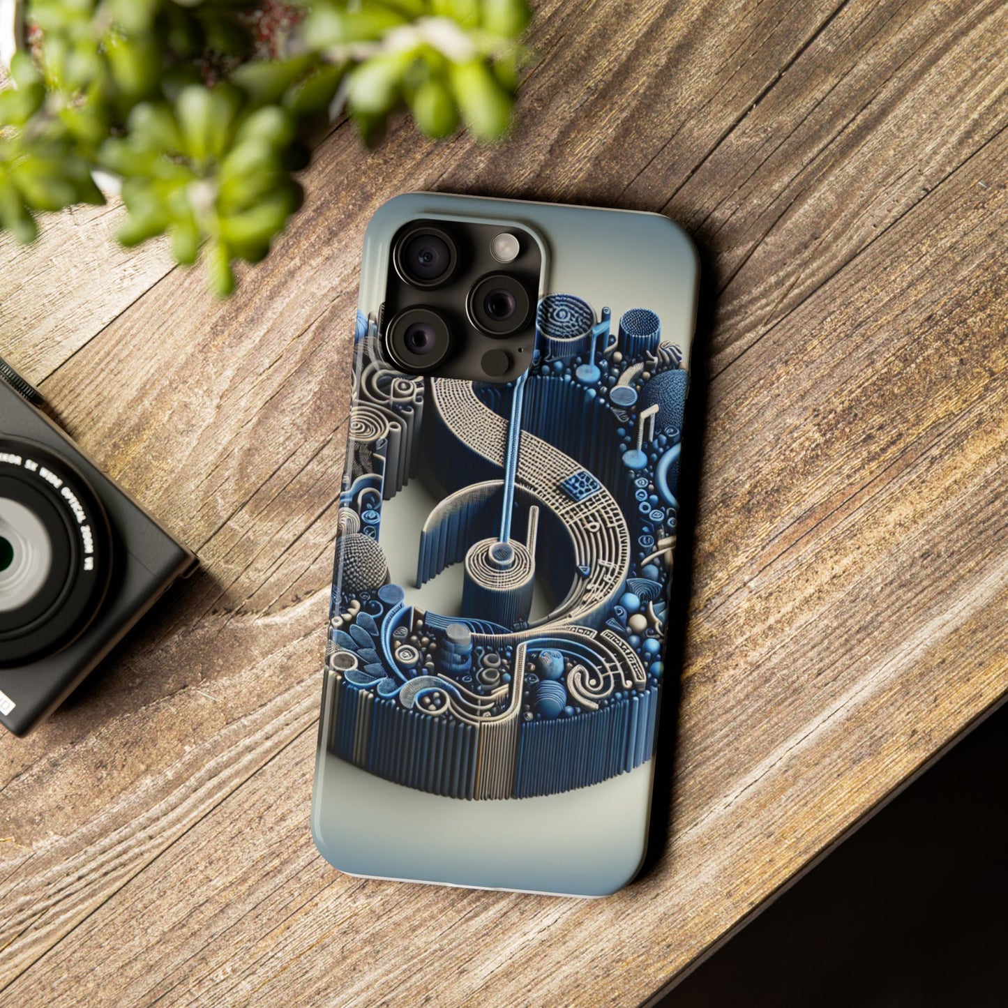 Abstract Musical Note Slim Phone Case - Modern Design for Music Lovers